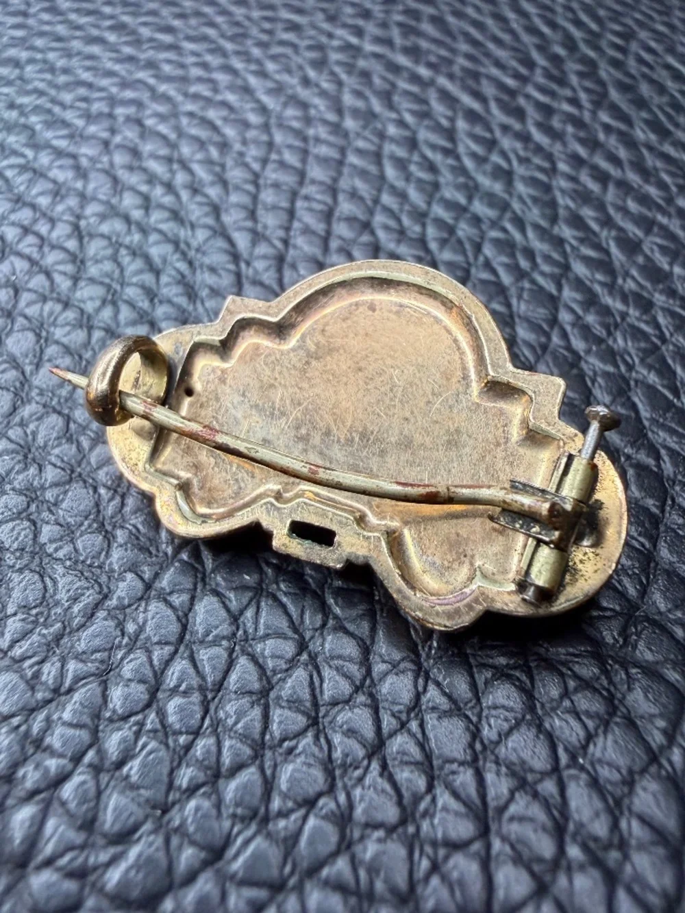 ORNATE Antique Victorian Edwardian Gold Filled Etched Pin Brooch C Clasp 1.25
